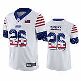 Nike Giants 26 Saquon Barkley White USA Flag Fashion Limited Jersey Dyin,baseball caps,new era cap wholesale,wholesale hats